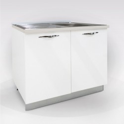 BASE SOTTOLAVELLO DA 90 CON LAVELLO INOX 1 VASCA DESTRA + MISCELATORE A CANNA ALTA PAINI