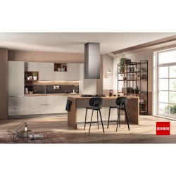 CUCINA MODELLO URBAN CON LAVASTOVIGLIE COMPOSIZIONE C07 MTL. 3,3 VERSIONE DX - SX  ANTE LACCATE SABBIA