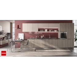 CUCINA MODELLO URBAN CON LAVASTOVIGLIE COMPOSIZIONE C07 MTL. 3,3 VERSIONE DX - SX ANTE DECORATIVO EASY