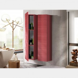 COPPIA COLONNE VERTICALI SOSPESE FINITURA LAMINATO ROSSO