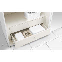 Cassettiera interna per armadio con 3 cassetti grigio effetto tessuto 72 x  h 69 cm 