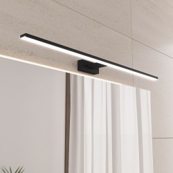 APPLIQUE LUCE LED DA CM 75  IN ALLUMINIO NERO GOFFRATO