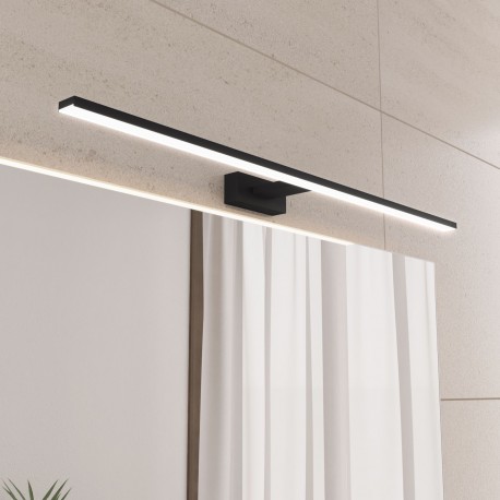 APPLIQUE LUCE LED DA CM 75  IN ALLUMINIO NERO GOFFRATO