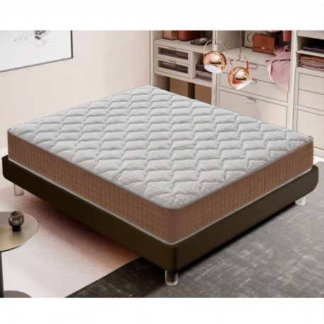 MATERASSO 1 PIAZZA E MEZZA ORTOPEDICO 120 X 190 MODELLO NAPOLI CON 1600 MOLLE INSACCHETTATE E MEMORY FOAM  H. 25 CM.