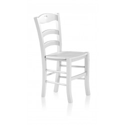 SEDIA CLASSICA MODELLO CHIC IN LEGNO  LACCATO COLORE BIANCO GHIACCIO FONDINO SEDUTA IN LEGNO MASSELLO