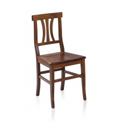SEDIA CLASSICA MODELLO ENNA CON FONDINO IN LEGNO DI NOCE MASSELLO
