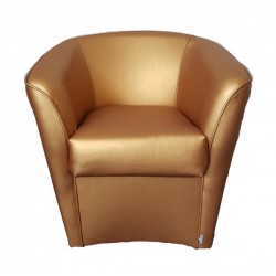POLTRONCINA MODERNA IMPERIAL IN SIMILPELLE BRONZO