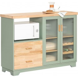 CREDENZA / BUFFET   YORK 2 ANTE A VETRO 2 CASSETTI E 1 VANO A GIORNO COLORE VERDE