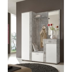 ARMADIO GUARDAROBA  PATENTEK  86005 GRIGIO CEMENTO E BIANCO