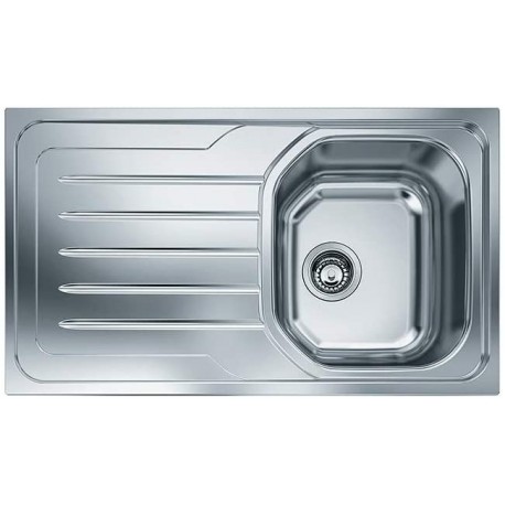 LAVELLO FRANKE  SERIE INCASSO 1 VASCA A DX IN ACCIAIO INOX AISI 304 18/10 MODELLO ONDA LINE  86 X 50