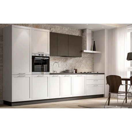 CUCINA COMPONIBILE MODELLO ALISIA CON LAVASTOVIGLIE CON  ANTA A TELAIO