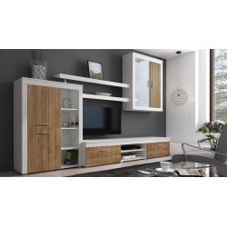 PARETE ATTREZZATA MODELLO CAMBERRYS FINITURA BIANCO FRASSINO E NOCE EASTWOOD