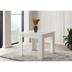 TAVOLO DA PRANZO QUADRATO MODELLO ZURIK IN LAMINATO  ALLUNGABILE APERTURA A LIBRO 90 X 90