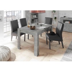 TAVOLO RETTANGOLARE ALLUNGABILE MODELLO URBAN FINITURA GRIGIO CEMENTO  L.137 -185 P.90