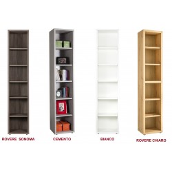 LIBRERIA ALTA MODELLO ISTANBUL CON   6 VANI A GIORNO CON RIPIANI REGOLABILI 4 FINITURE DISPONIBILI