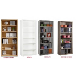 LIBRERIA ALTA MODELLO ISTANBUL CON 6 VANI  A GIORNO CON RIPIANI REGOLABILI L. 81 P. 35 H. 217