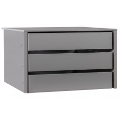 CASSETTIERA INTERNA ARMADIO EMPORIO COMPOSAD FINITURA GRIGIO PERLA 3 CASSETTI L. 96,4 P. 50 H. 67 CM.