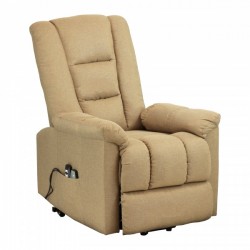 POLTRONA RELAX BARCELLONA IN TESSUTO BEIGE CON 2 MOTORI ELETTRICI CON TELECOMANDO