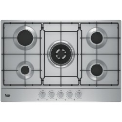 PIANO DI COTTURA BEKO INCASSO 5 FUOCHI A GAS  INOX DA 75 CM