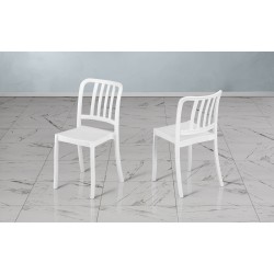 SEDIA SMARTIS  BIANCO IN TECNOPOLIMERO IN FIBRA DI VETRO IMPILABILE PER USO INTERNO ED ESTERNO MADE IN ITALY 100%