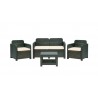 SET SOFA' COMPLETO MODELLO SORRENTO IN POLIMERICO GREENPOL COLORE GRIGIO ANTRACITE