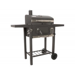 BARBECUE ROYAL SMALL CON COPERCHIO-ALIMENTATO A CARBONE CON VASSOIO DEL CARBONE REGOLABILE IN 3 POSIZIONI  GRIGLIE IN ACCIAIO