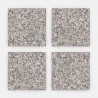 BASAMENTO PER OMBRELLONE FORMATO DA 4 PEZZI DI MARMETTE 50 X 50 IN CEMENTO E GHIAIA DI FIUME