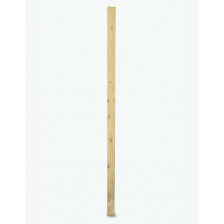 PALO QUADRATO IN LEGNO DI PINO MASSELLO NATURALE USO INTERNO ED ESTERNO 7 X 7 X H. 200 CM