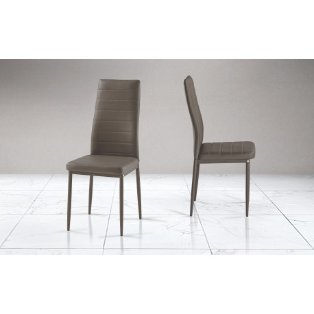 SEDIA ROMA  SIMILPELLE MARRONE